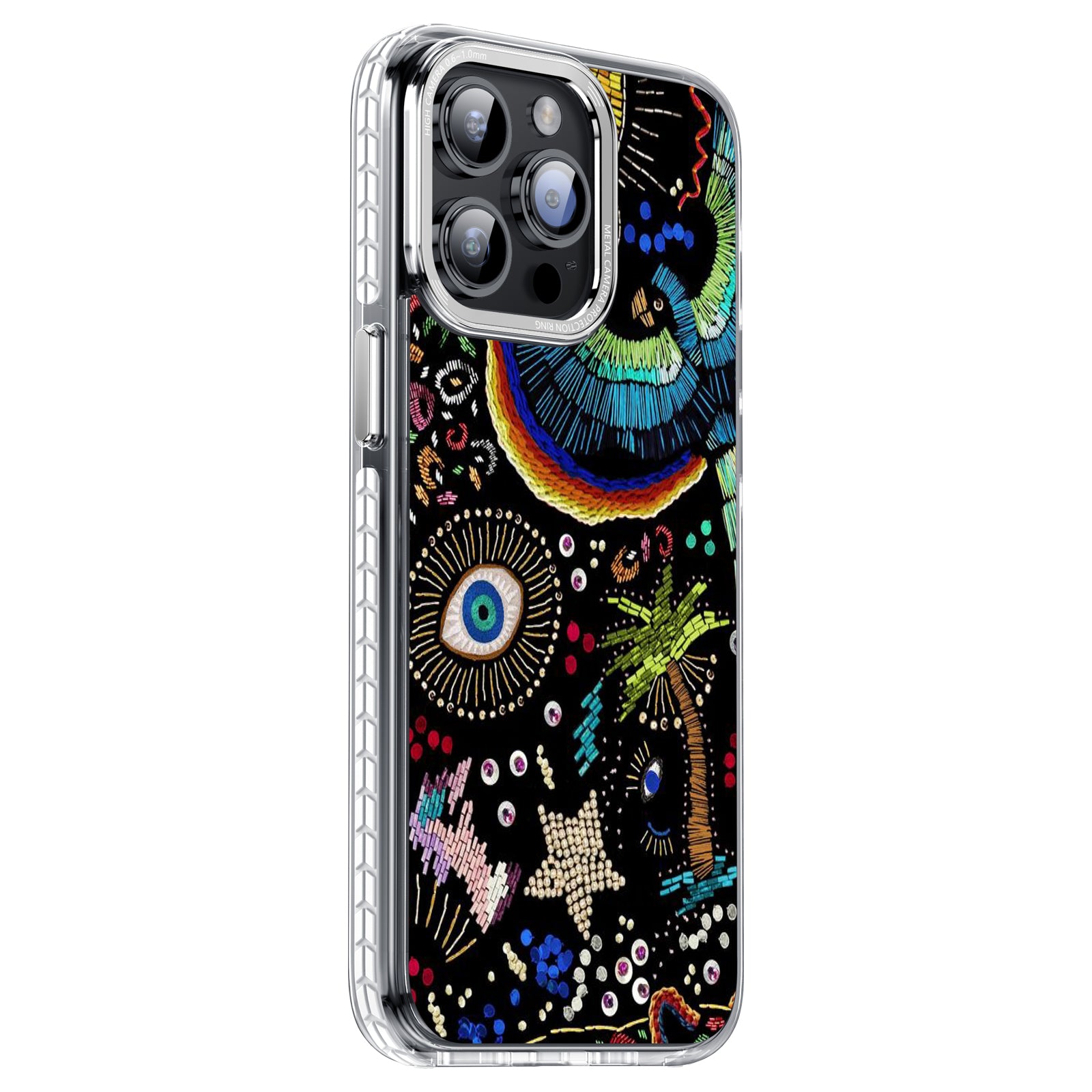Geek Case with Dragon Pattern With Glitter Pattern