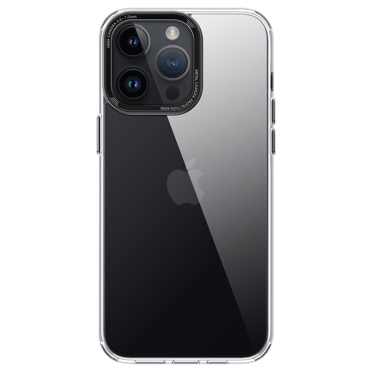 iPhone 15 Crystal & Black/White  TPE Bumper Shockproof Case