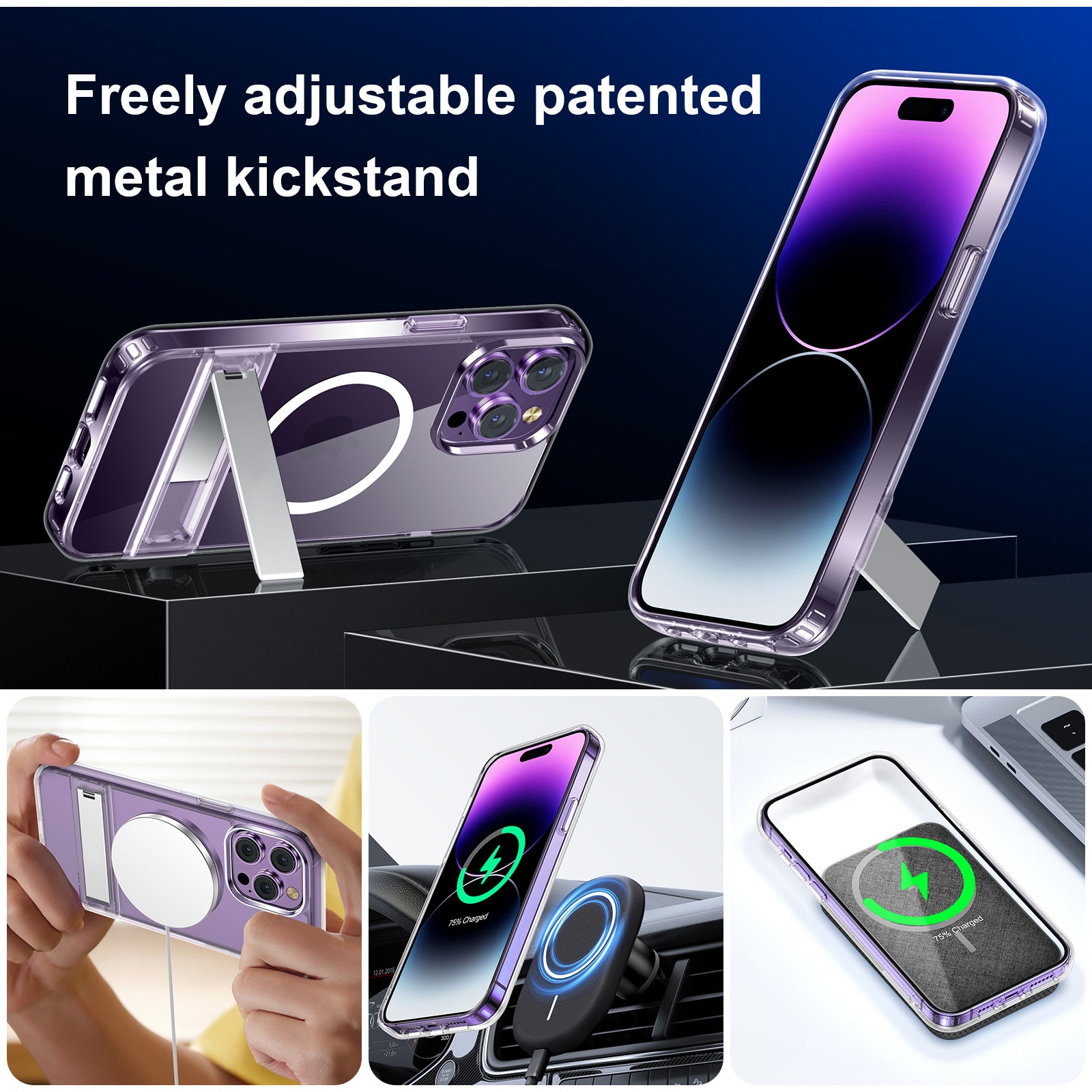 Crystal Magnetic Kickstand Case